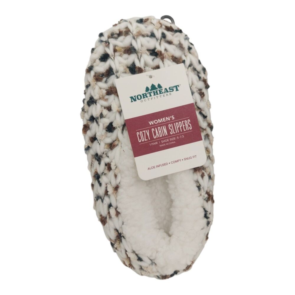 Northeast Outfitters Cozy Cabin Womens Chunky Space Slippers Brown Size 5 - 7.5